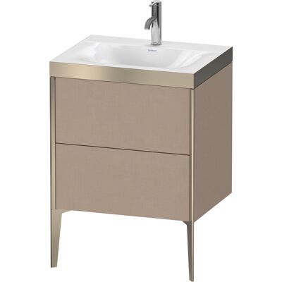 Ensemble Lavabo Duravit Leinen/Champagner Mat sur pied avec 2 tiroirs - C-Bonded - Publicité Ensemble Lavabo Duravit Leinen/Champagner Mat sur pied avec 2 tiroirs - C-Bonded - Publicité