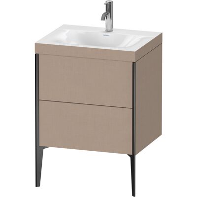 Duravit XViu Leinen/Profil Noir Mat Ensemble de Lavabo au Sol - Set - Publicité Duravit XViu Leinen/Profil Noir Mat Ensemble de Lavabo au Sol - Set - Publicité