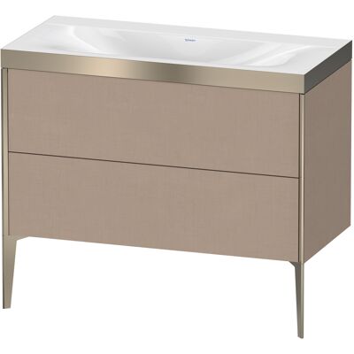 Duravit Xviu C-Bonded Set - Montage mural, Leinen/Champagne - Ensemble lavabo - Publicité Duravit Xviu C-Bonded Set - Montage mural, Leinen/Champagne - Ensemble lavabo - Publicité
