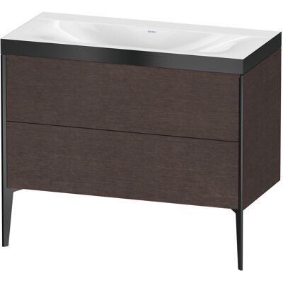 Duravit Xviu Ensemble C-Bonded Lavabo - Chêne foncé/noir mat - 1000x480x610 mm - Publicité Duravit Xviu Ensemble C-Bonded Lavabo - Chêne foncé/noir mat - 1000x480x610 mm - Publicité