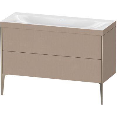 Duravit Xviu C-Bonded Set - Lavabo sur pied - Leinen/Champagner Matt - Publicité Duravit Xviu C-Bonded Set - Lavabo sur pied - Leinen/Champagner Matt - Publicité