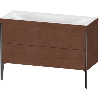 Duravit Xviu Ensemble Lavabo - Noyer Américain/Noir Mat - Ensemble - Publicité Duravit Xviu Ensemble Lavabo - Noyer Américain/Noir Mat - Ensemble - Publicité