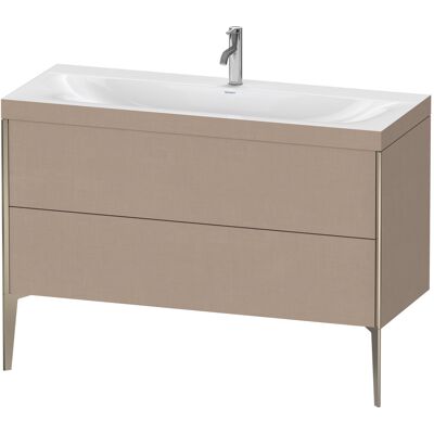 Duravit Xviu Ensemble Salle de Bain Leinen/Champagne Mat avec Deux Tiroirs - Lavabo - Publicité Duravit Xviu Ensemble Salle de Bain Leinen/Champagne Mat avec Deux Tiroirs - Lavabo - Publicité