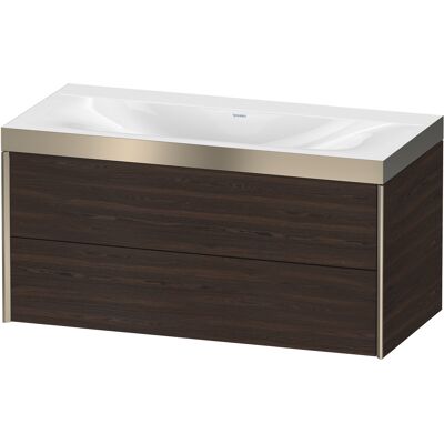Ensemble de lavabo mural Duravit Noyer brossé / Profil Champagne Mat - C-bonded - 1000x480 mm - Publicité Ensemble de lavabo mural Duravit Noyer brossé / Profil Champagne Mat - C-bonded - 1000x480 mm - Publicité