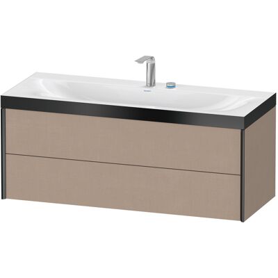 Ensemble de lavabo Duravit Xviu mural - Leinen/Noir Mat - C-Bonded - Publicité Ensemble de lavabo Duravit Xviu mural - Leinen/Noir Mat - C-Bonded - Publicité
