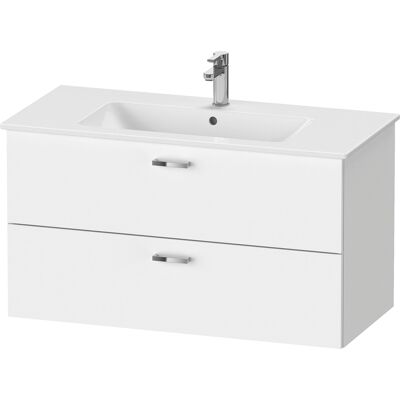 Duravit XBase Support de lavabo - Blanc, 2 tiroirs, mural, 100cm - Publicité Duravit XBase Support de lavabo - Blanc, 2 tiroirs, mural, 100cm - Publicité