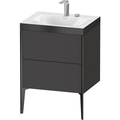 Duravit Modèle XV4709EB280P Ensemble Lavabo Sur Pied Graphite Supermat - Publicité Duravit Modèle XV4709EB280P Ensemble Lavabo Sur Pied Graphite Supermat - Publicité