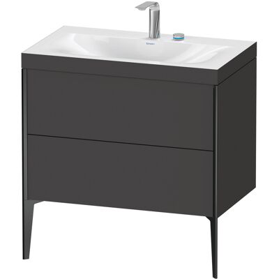 Ensemble de lavabo sur pied Duravit Graphit Supermatt - XV4710EB280C - Publicité Ensemble de lavabo sur pied Duravit Graphit Supermatt - XV4710EB280C - Publicité