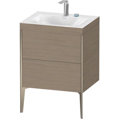 Duravit XViu Ensemble Lavabo Mur Eiche Terra - 2 Tiroirs, Sans Poignées - Publicité Duravit XViu Ensemble Lavabo Mur Eiche Terra - 2 Tiroirs, Sans Poignées - Publicité