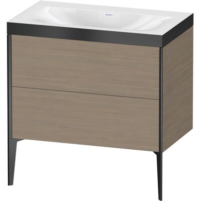 Duravit Xviu Eiche Terra/Profil Schwarz Mat Ensemble Lavabo Autoportant - Ensemble Lavabo - Publicité Duravit Xviu Eiche Terra/Profil Schwarz Mat Ensemble Lavabo Autoportant - Ensemble Lavabo - Publicité