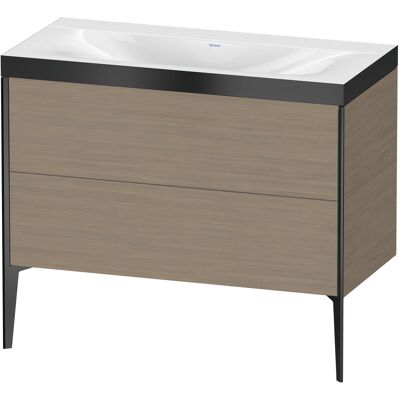 Ensemble C-Bonded Duravit XViu - Suspendu Eiche Terra/Noir Mat - Ensemble Lavabo - Publicité Ensemble C-Bonded Duravit XViu - Suspendu Eiche Terra/Noir Mat - Ensemble Lavabo - Publicité