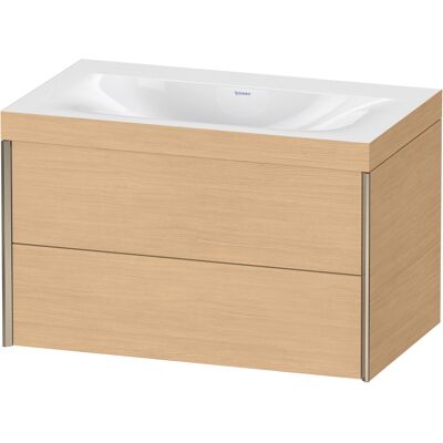 Ensemble salle de bains suspendu Duravit Xviu C-Bonded - Chêne Naturel / Champagne Mat / Modèle XV4615NB130C - Publicité Ensemble salle de bains suspendu Duravit Xviu C-Bonded - Chêne Naturel / Champagne Mat / Modèle XV4615NB130C - Publicité