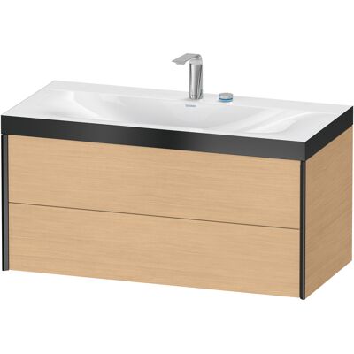 Duravit Ensemble de salle de bains mural Eiche Nature/Noir Mat avec 2 tiroirs - Publicité Duravit Ensemble de salle de bains mural Eiche Nature/Noir Mat avec 2 tiroirs - Publicité