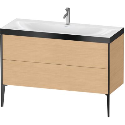 Duravit Xviu Chêne Nature/Noir Mat Ensemble - Set Lavabo - Publicité Duravit Xviu Chêne Nature/Noir Mat Ensemble - Set Lavabo - Publicité