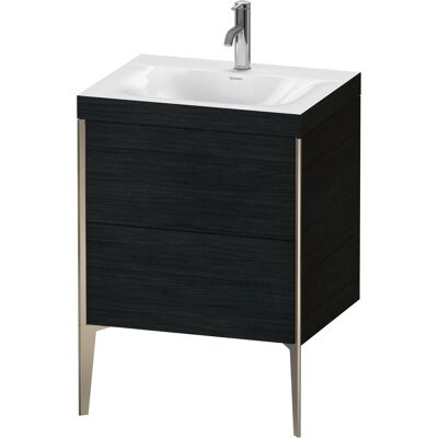 Ensemble de lavabo Duravit Eiche Schwarz/Champagne Mat - Sur pied, 2 tiroirs - Publicité Ensemble de lavabo Duravit Eiche Schwarz/Champagne Mat - Sur pied, 2 tiroirs - Publicité