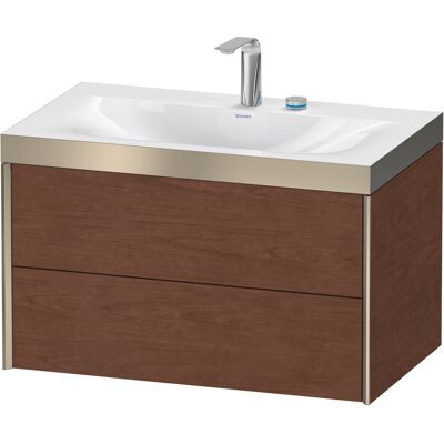 Ensemble lavabo Duravit XViu mural, Noyer américain - Rectangulaire, Tip-on, 2 tiroirs - Publicité Ensemble lavabo Duravit XViu mural, Noyer américain - Rectangulaire, Tip-on, 2 tiroirs - Publicité
