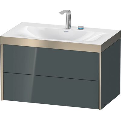Ensemble de meuble lavabo suspendu Duravit - Gris Dolomiti Brillant - Publicité Ensemble de meuble lavabo suspendu Duravit - Gris Dolomiti Brillant - Publicité