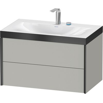 Ensemble de lavabo mural Duravit avec deux tiroirs - Betongrau Matt - Publicité Ensemble de lavabo mural Duravit avec deux tiroirs - Betongrau Matt - Publicité