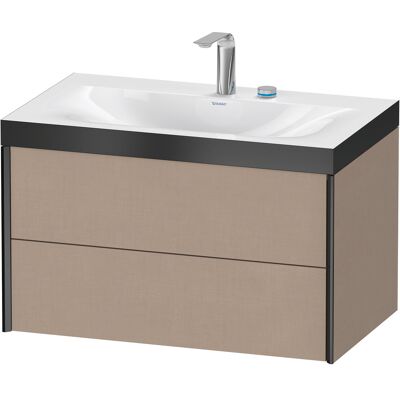Ensemble Salle de Bain Duravit Mural Leinen/Noir Mat - XViu, 2 Tiroirs, Sans Trop-plein - Publicité Ensemble Salle de Bain Duravit Mural Leinen/Noir Mat - XViu, 2 Tiroirs, Sans Trop-plein - Publicité