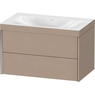 Ensemble lavabo mural Duravit Leinen/Champagner Mat - Publicité Ensemble lavabo mural Duravit Leinen/Champagner Mat - Publicité