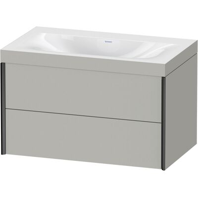 Ensemble mural Duravit XViu Betongrau Mat avec 2 tiroirs - Set lavabo - Publicité Ensemble mural Duravit XViu Betongrau Mat avec 2 tiroirs - Set lavabo - Publicité
