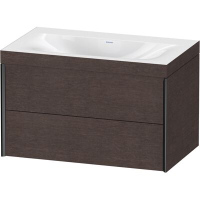 Duravit Modèle XV4615NB272C Chêne foncé brossé/Noir mat - Ensemble de meubles de salle de bain - Publicité Duravit Modèle XV4615NB272C Chêne foncé brossé/Noir mat - Ensemble de meubles de salle de bain - Publicité