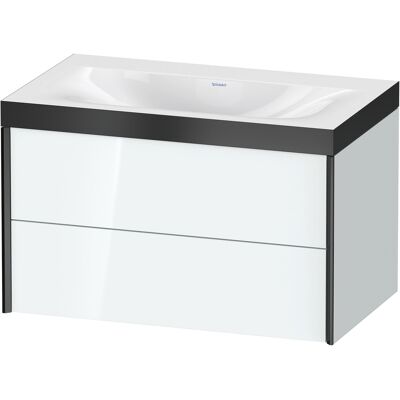 Ensemble mural Duravit Blanc Brillant avec 2 tiroirs - Vasque - Publicité Ensemble mural Duravit Blanc Brillant avec 2 tiroirs - Vasque - Publicité