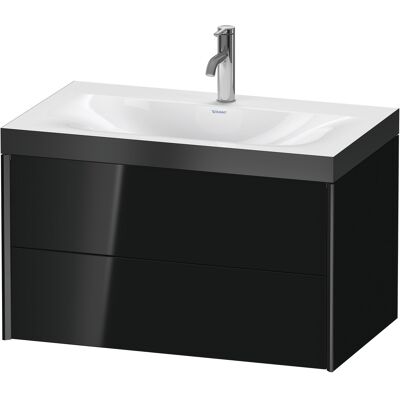 Ensemble lavabo mural noir brillant avec Tip-on - XV4615OB240P - Publicité Ensemble lavabo mural noir brillant avec Tip-on - XV4615OB240P - Publicité