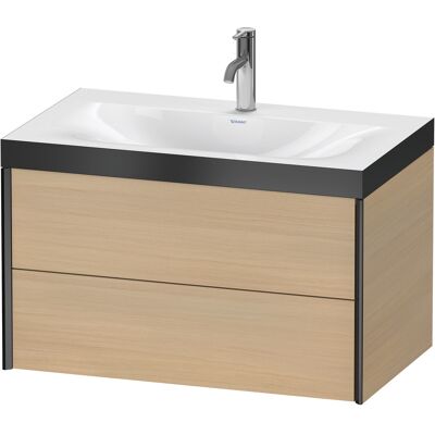 Ensemble de salle de bain mural Duravit avec technologie c-bonded - Chêne méditerranéen / Noir - Publicité Ensemble de salle de bain mural Duravit avec technologie c-bonded - Chêne méditerranéen / Noir - Publicité