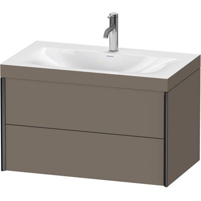 Ensemble de lavabo mural Duravit c-bonded gris Seidenmatt - Publicité Ensemble de lavabo mural Duravit c-bonded gris Seidenmatt - Publicité