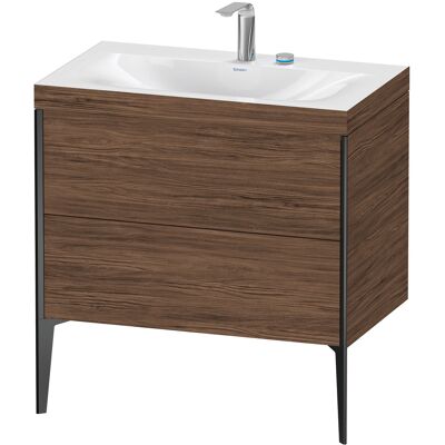 Duravit Ensemble Lavabo Noyer Foncé avec 2 Tiroirs - Rectangulaire, 80x48cm - Publicité Duravit Ensemble Lavabo Noyer Foncé avec 2 Tiroirs - Rectangulaire, 80x48cm - Publicité