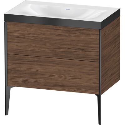 Duravit Nussbaum Sombre Ensemble C-Bonded Lavabo - 80x48cm, 2 Tiroirs - Publicité Duravit Nussbaum Sombre Ensemble C-Bonded Lavabo - 80x48cm, 2 Tiroirs - Publicité