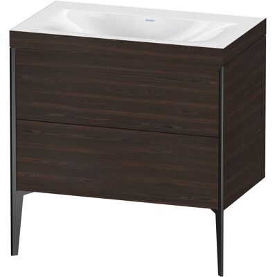 Duravit Xviu Ensemble c-bonded - Sur pied, Nussbaum gebürstet / Schwarz Matt - Ensemble lavabo - Publicité Duravit Xviu Ensemble c-bonded - Sur pied, Nussbaum gebürstet / Schwarz Matt - Ensemble lavabo - Publicité