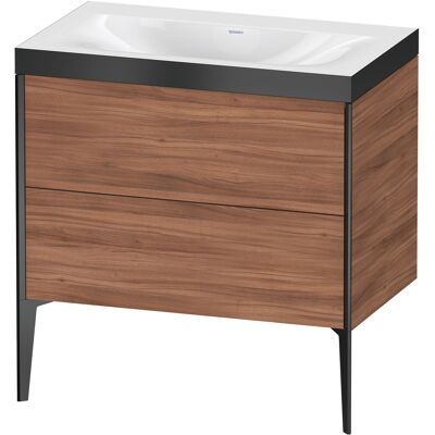 Duravit Noyer Nature/Noir Mat/Ensemble Salle de Bain XViu - 80x48cm - Publicité Duravit Noyer Nature/Noir Mat/Ensemble Salle de Bain XViu - 80x48cm - Publicité