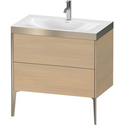 Duravit Xviu Chêne Méditerranéen/Champagne Mat Ensemble - Lavabo avec 2 tiroirs - Publicité Duravit Xviu Chêne Méditerranéen/Champagne Mat Ensemble - Lavabo avec 2 tiroirs - Publicité
