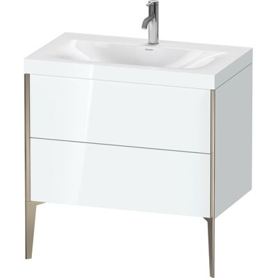 Duravit Xviu Ensemble C-Bonded Lavabo - 2 Tiroirs - Blanc Haute Brillance - 80x48cm - Ensemble - Publicité Duravit Xviu Ensemble C-Bonded Lavabo - 2 Tiroirs - Blanc Haute Brillance - 80x48cm - Ensemble - Publicité