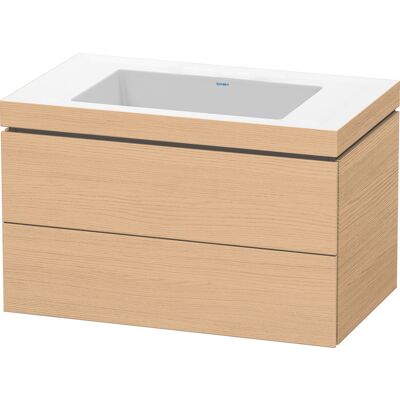 Duravit L-Cube Meuble vasque suspendu avec 2 tiroirs - Chêne naturel - Publicité Duravit L-Cube Meuble vasque suspendu avec 2 tiroirs - Chêne naturel - Publicité