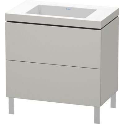 Meuble sous lavabo Duravit L-Cube - Gris béton mat - 2 tiroirs - Publicité Meuble sous lavabo Duravit L-Cube - Gris béton mat - 2 tiroirs - Publicité