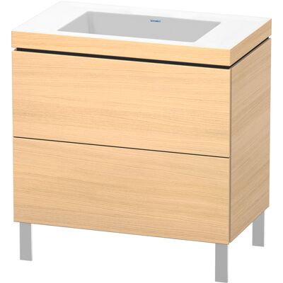 Lavabo Duravit L-Cube - 80x48cm, 2 tiroirs, Chêne Méditerranéen - Publicité Lavabo Duravit L-Cube - 80x48cm, 2 tiroirs, Chêne Méditerranéen - Publicité