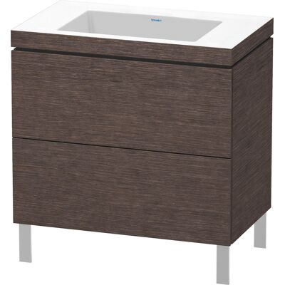 Meuble lavabo Duravit L-Cube - Chêne foncé brossé - Publicité Meuble lavabo Duravit L-Cube - Chêne foncé brossé - Publicité