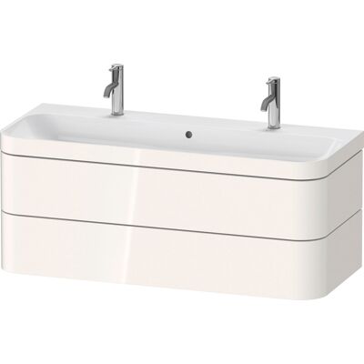 Ensemble de salle de bain mural blanc - Happy D.2 Plus, 117,5x49cm - Publicité Ensemble de salle de bain mural blanc - Happy D.2 Plus, 117,5x49cm - Publicité