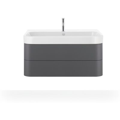 Duravit Happy D.2 Plus Meuble lavabo mural - Graphite Supermat - 97,5x49 cm - Publicité Duravit Happy D.2 Plus Meuble lavabo mural - Graphite Supermat - 97,5x49 cm - Publicité
