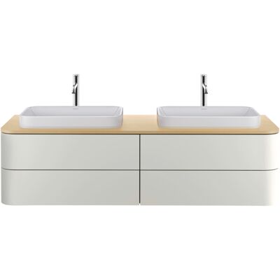 Console de salle de bain Duravit Chêne Méditerranéen avec 2 découpes - Console - Publicité Console de salle de bain Duravit Chêne Méditerranéen avec 2 découpes - Console - Publicité