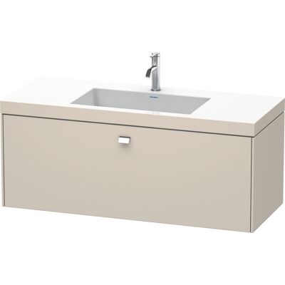 Ensemble Lavabo Duravit Brioso c-bonded mural taupe mat - 1200x480 mm - Publicité Ensemble Lavabo Duravit Brioso c-bonded mural taupe mat - 1200x480 mm - Publicité