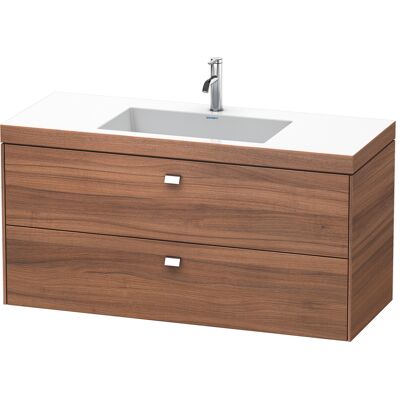 Lavabo Duravit Brioso c-bonded mural - Nussbaum Natur - 2 tiroirs - Publicité Lavabo Duravit Brioso c-bonded mural - Nussbaum Natur - 2 tiroirs - Publicité