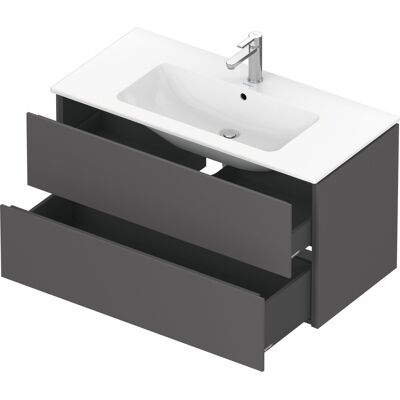 Meuble mural Duravit L-Cube - 2 tiroirs, Tip-on, Graphite - Publicité Meuble mural Duravit L-Cube - 2 tiroirs, Tip-on, Graphite - Publicité