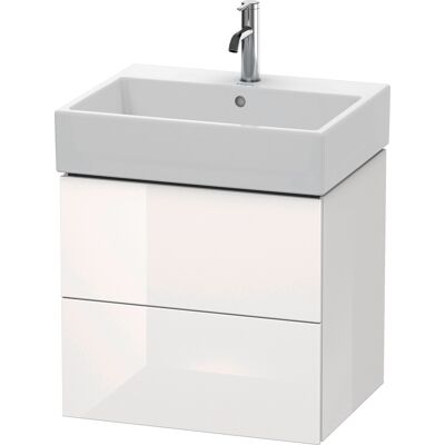 Meuble sous lavabo Duravit L-Cube - Blanc brillant - Publicité Meuble sous lavabo Duravit L-Cube - Blanc brillant - Publicité