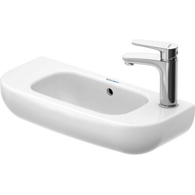 Lavabo Duravit D-Code - 1 trou pour robinet, trop-plein, blanc brillant - Lavabo - Publicité Lavabo Duravit D-Code - 1 trou pour robinet, trop-plein, blanc brillant - Lavabo - Publicité