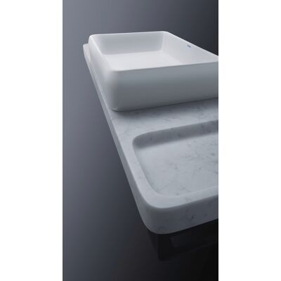 Duravit Qatego Lavabo avec Ensemble de Console - Antibactérien - Publicité Duravit Qatego Lavabo avec Ensemble de Console - Antibactérien - Publicité