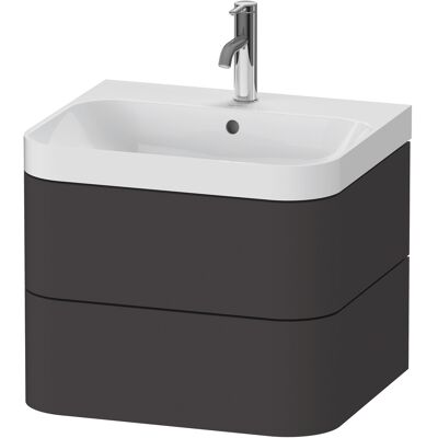Duravit Happy D.2 Plus Ensemble Salle de Bain - Graphit Supermatt - 575x490x468 mm - Publicité Duravit Happy D.2 Plus Ensemble Salle de Bain - Graphit Supermatt - 575x490x468 mm - Publicité